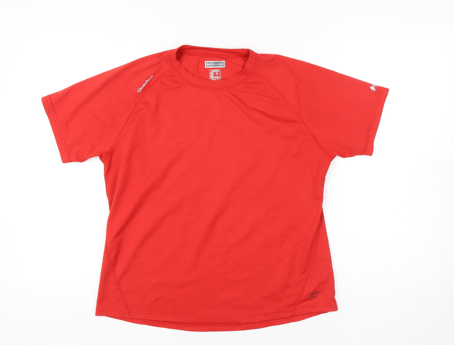 Quechua Unisex Red T-Shirt, Size 16 - Lightweight Activewear