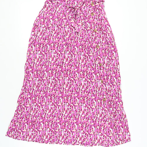 Marks and Spencer Women's Purple A-Line Midi Skirt