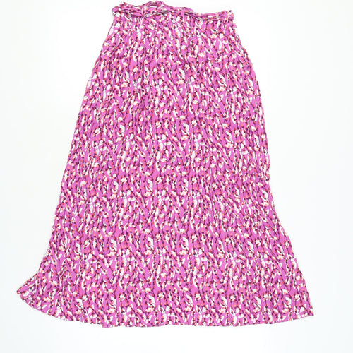 Marks and Spencer Women's Purple A-Line Midi Skirt
