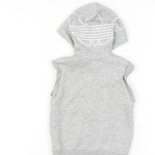 Adidas Girls Grey Sleeveless Hoodie 3-4 Years