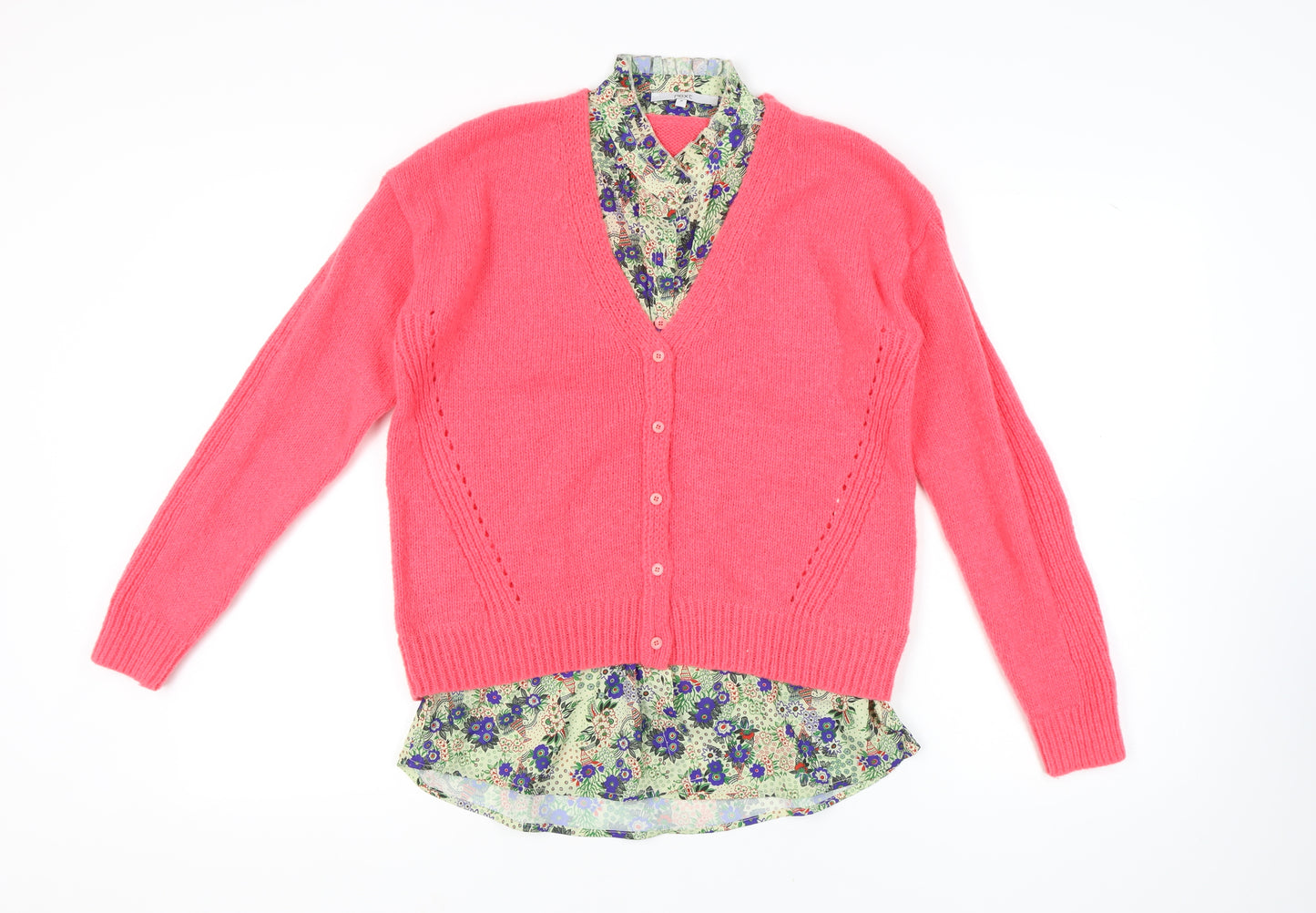 Next Women's Pink V-Neck Cardigan - Size M