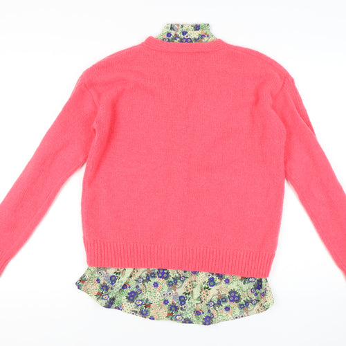 Next Women's Pink V-Neck Cardigan - Size M