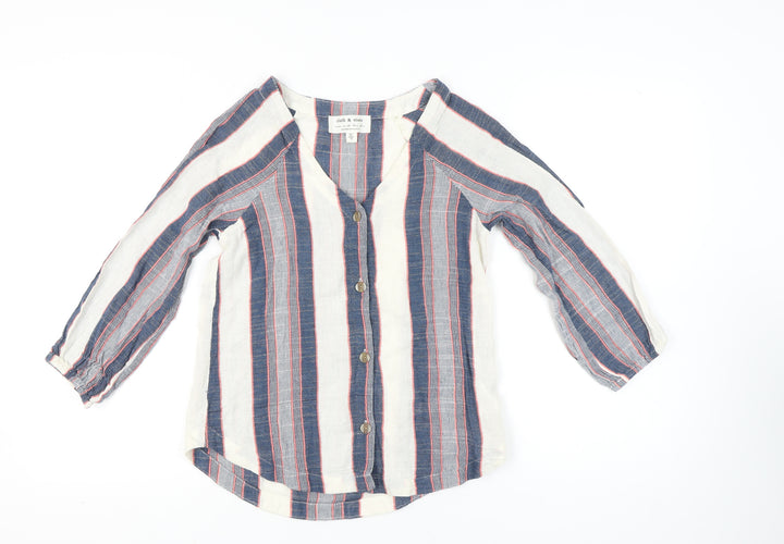 Cloth & Stone Women's Multicoloured Striped Blouse