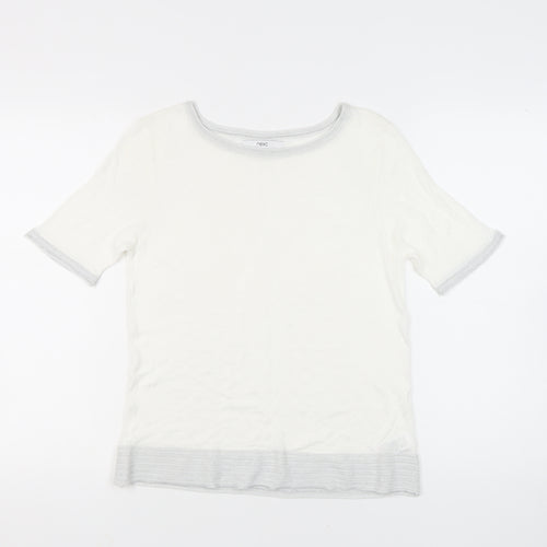 Next Women's Ivory Pullover Jumper, Size 10, Casual, Short Sleeve