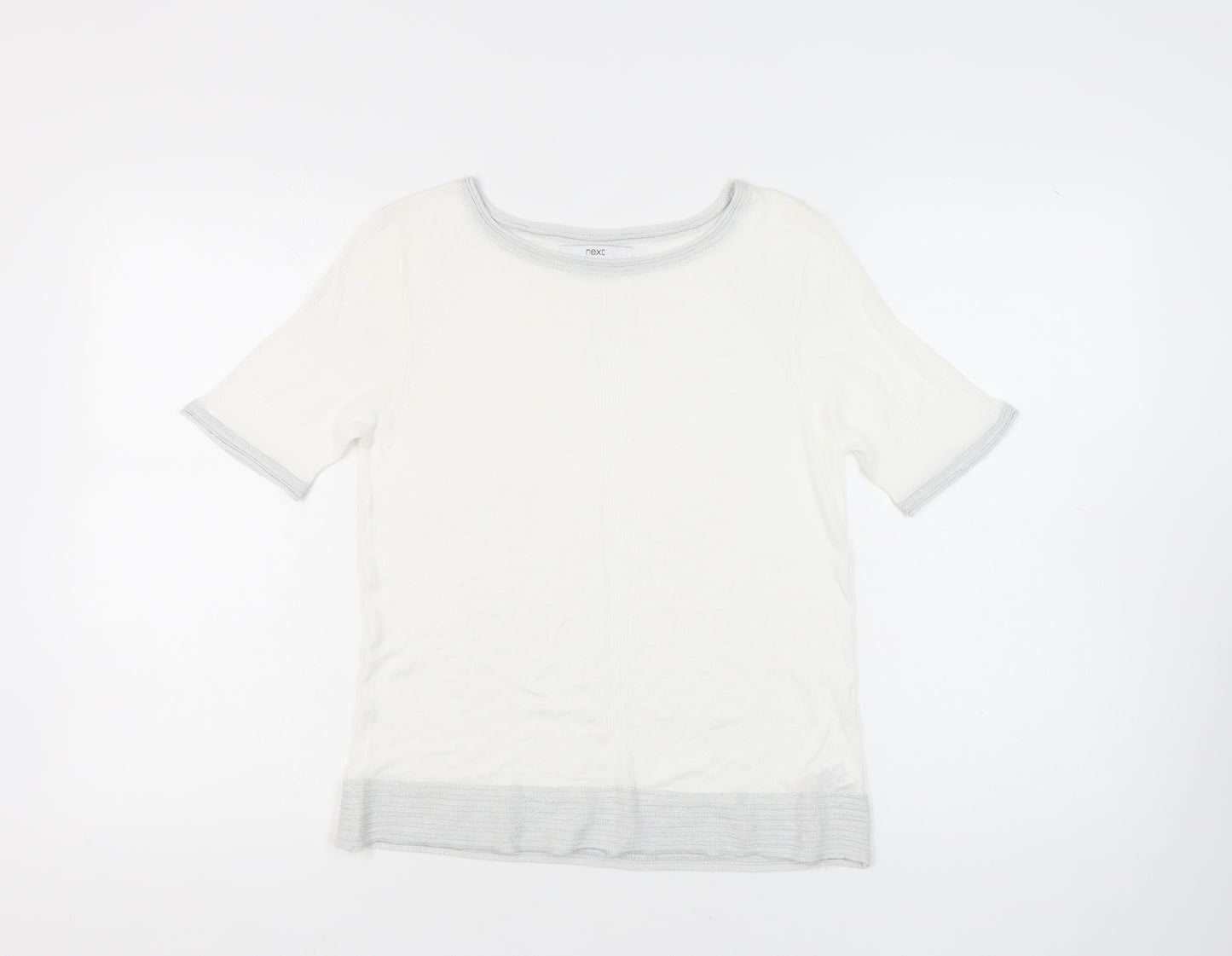 Next Women's Ivory Pullover Jumper, Size 10, Casual, Short Sleeve
