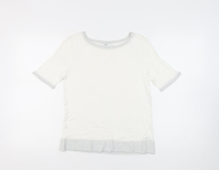 Next Women's Ivory Pullover Jumper, Size 10, Casual, Short Sleeve