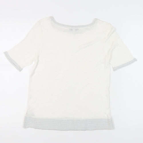 Next Women's Ivory Pullover Jumper, Size 10, Casual, Short Sleeve