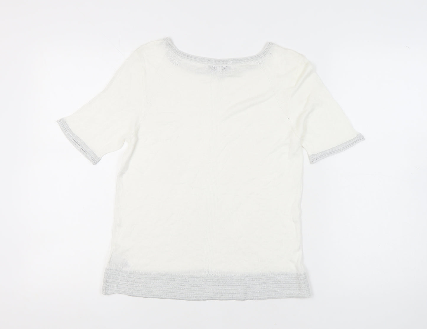 Next Women's Ivory Pullover Jumper, Size 10, Casual, Short Sleeve