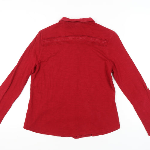 White Stuff Women's Red Button-Up Shirt Size 14