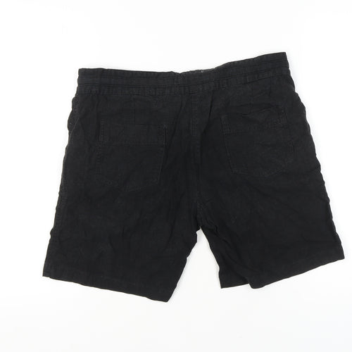 Next Women's Black Linen Shorts, Size 12