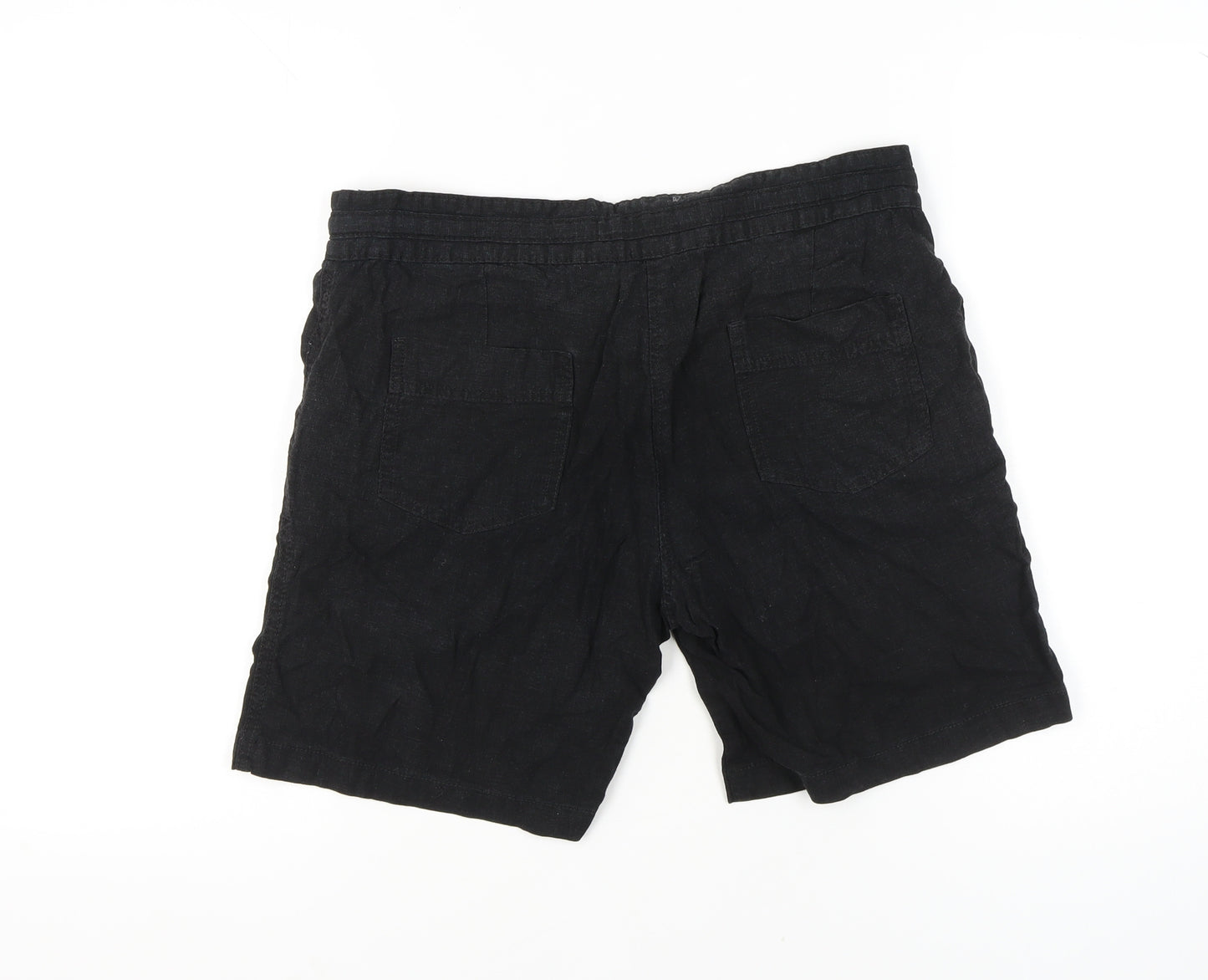 Next Women's Black Linen Shorts, Size 12