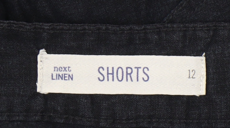 Next Women's Black Linen Shorts, Size 12
