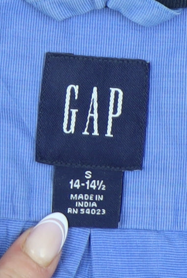 GAP Men's Blue Classic Fit Button-Up Shirt, S