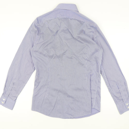 Charles Tyrwhitt Men's Blue Extra-Slim Long Sleeve Shirt