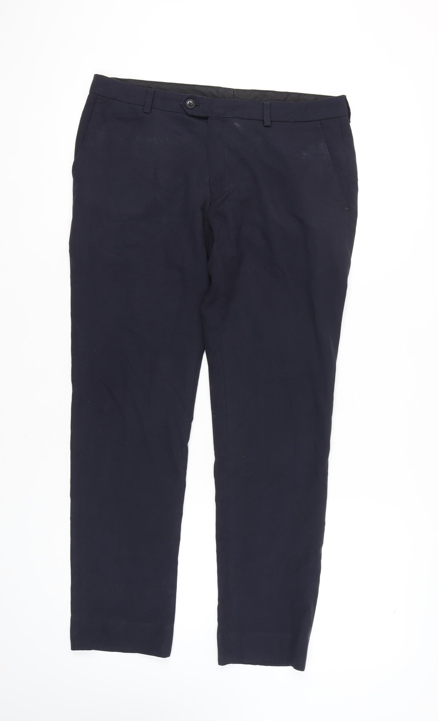 Next Men's Blue Slim Fit Trousers Size 34