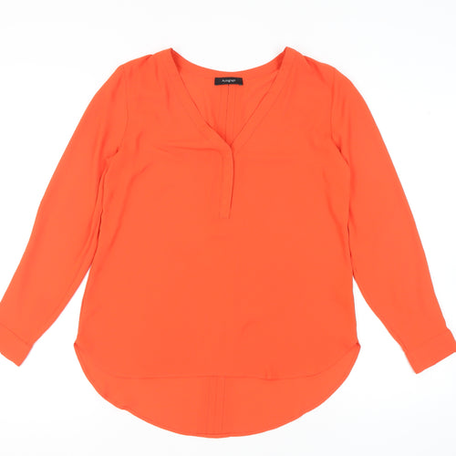 Marks and Spencer Women’s Orange V-Neck Blouse, Size 10