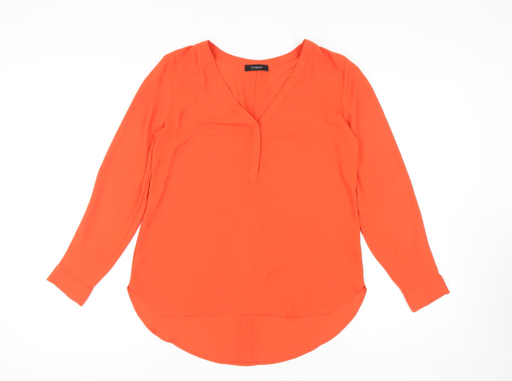 Marks and Spencer Women’s Orange V-Neck Blouse, Size 10