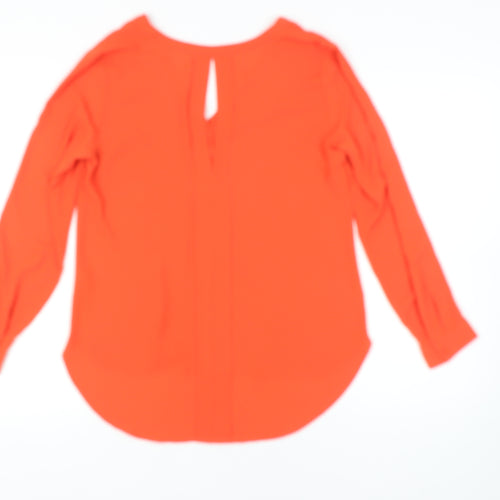 Marks and Spencer Women’s Orange V-Neck Blouse, Size 10