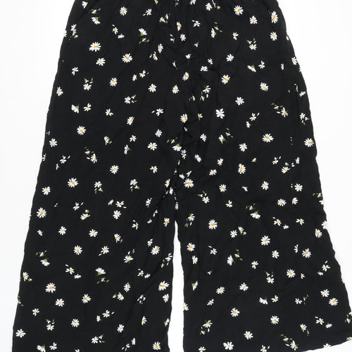 New Look Maternity Floral Black Trousers - Size 14