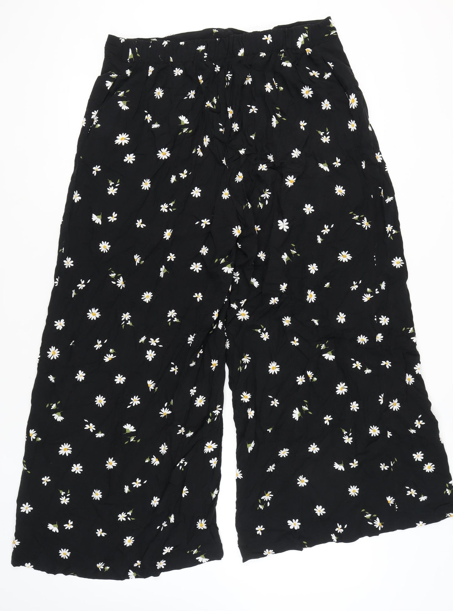 New Look Maternity Floral Black Trousers - Size 14