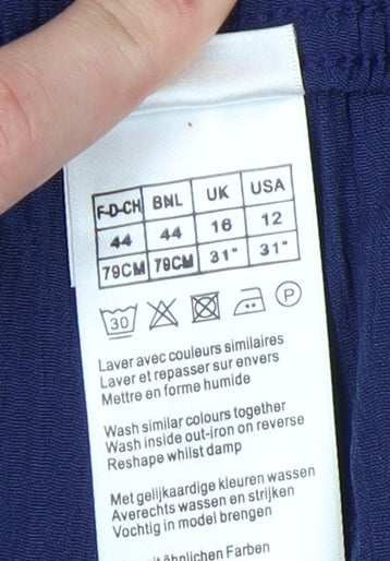 Damart Women's Blue Trousers Size 16 Viscose Blend