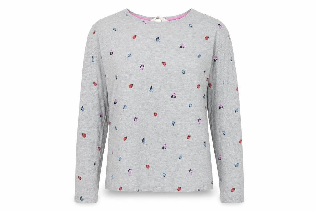 Front view of Marks & Spencer Women's Grey Pyjama Top S