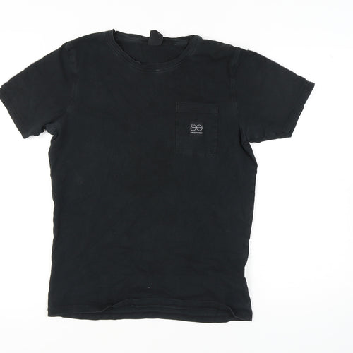 Crosshatch Men’s Black Crew Neck T-Shirt M Short Sleeve