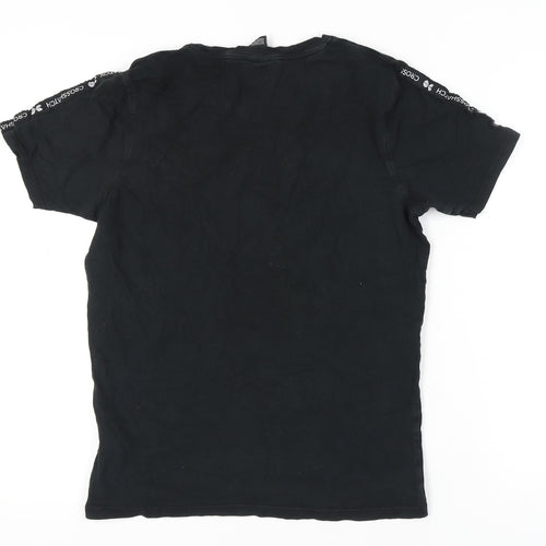 Crosshatch Men’s Black Crew Neck T-Shirt M Short Sleeve