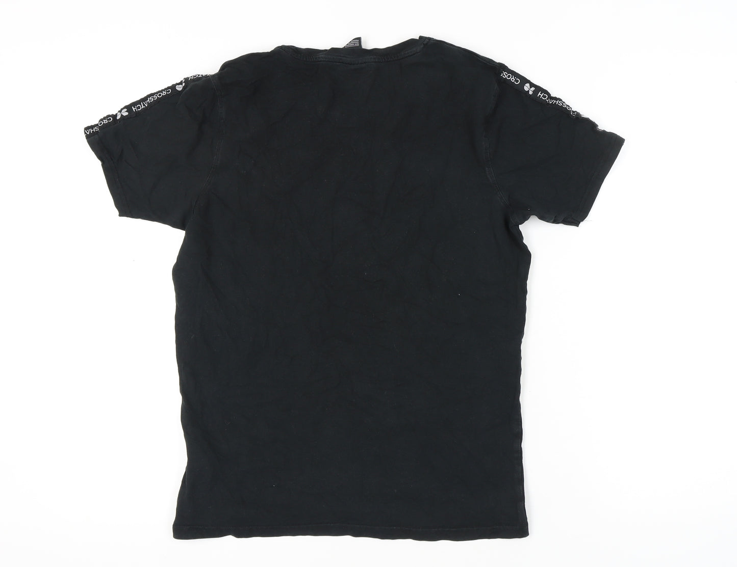 Crosshatch Men’s Black Crew Neck T-Shirt M Short Sleeve