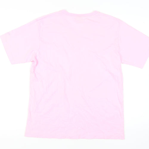 Cotton Traders Men's Pink V-Neck T-Shirt, Size S, Casual