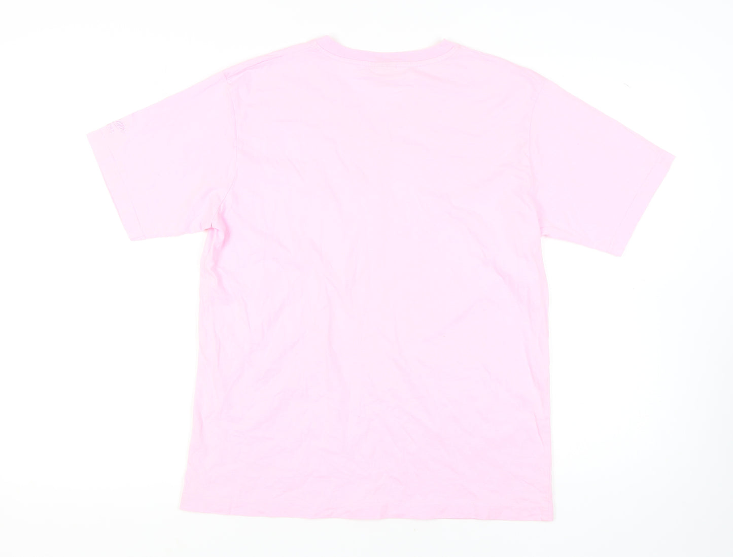 Cotton Traders Men's Pink V-Neck T-Shirt, Size S, Casual