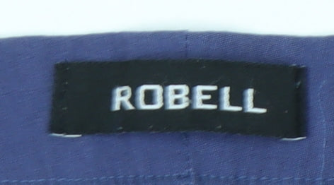 Robell Women's Blue Straight Trousers, Size 14