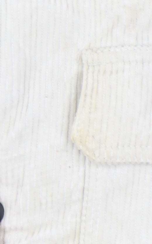 H&M Men's Beige XL Relaxed Basic Corduroy Jacket