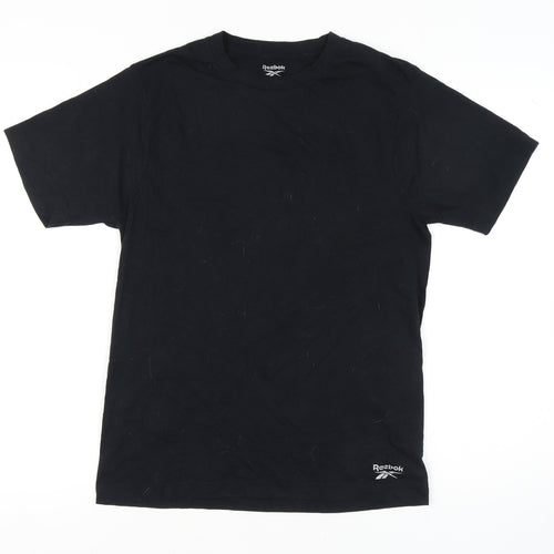 Reebok Men's Black M T-Shirt, Crew Neck, Athletic Style