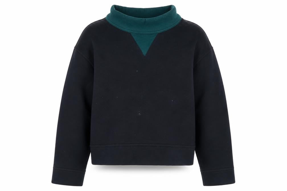 Front view of Lacoste Women's Black Sweatshirt, size 10, - Casual Winter