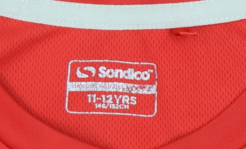Sondico Boys Red Sports T-Shirt 11-12 Years Football Top