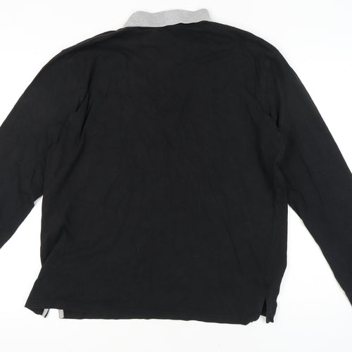 Atlasformen Men's Black XL Long Sleeve Polo Shirt