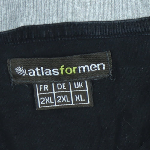 Atlasformen Men's Black XL Long Sleeve Polo Shirt