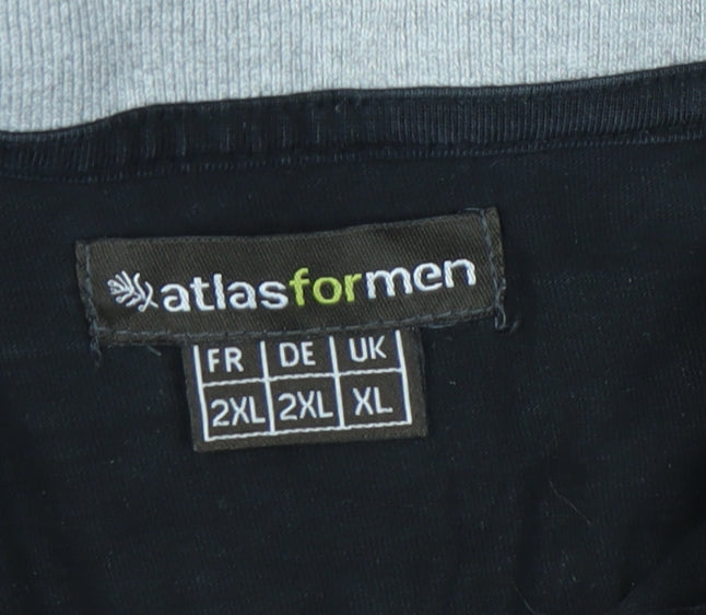 Atlasformen Men's Black XL Long Sleeve Polo Shirt
