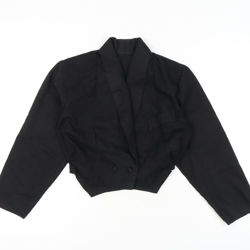 Topshop Women's Black Cropped Suit Jacket UK 14