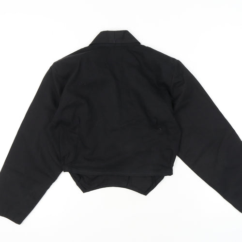 Topshop Women's Black Cropped Suit Jacket UK 14
