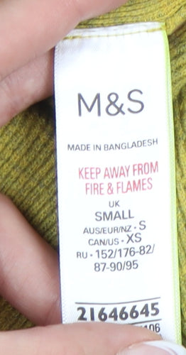 Marks and Spencer Women's Green Knit Jumper S