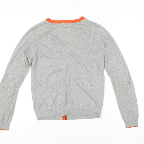 UNIQLO Women's Grey Cardigan XS V-Neck Knit Cotton