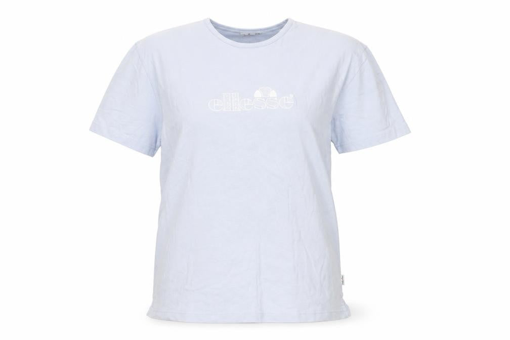 Front view of Ellesse Women's Blue Short Sleeve Crew Neck T-Shirt