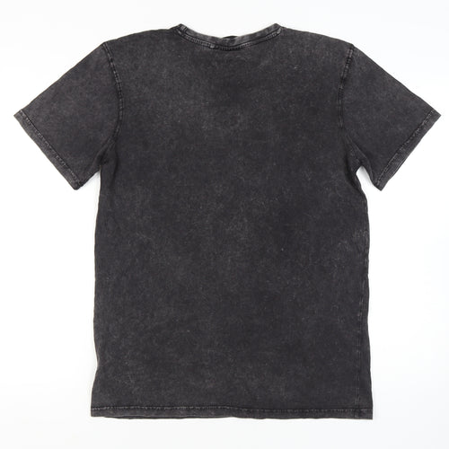 Criminal Damage Men's Black Animal Graphic T-Shirt L