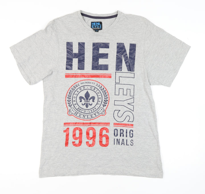 Henleys Men's Grey XS Graphic Print T-Shirt