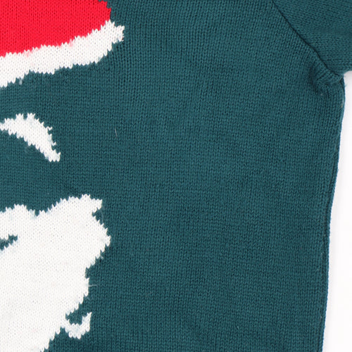 Topman Men’s Green Christmas Pullover Jumper L