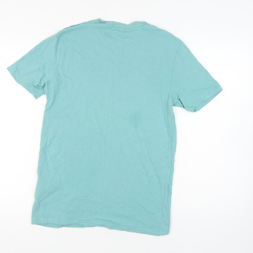 AllSaints Men's Small Green Crew Neck Cotton T-Shirt