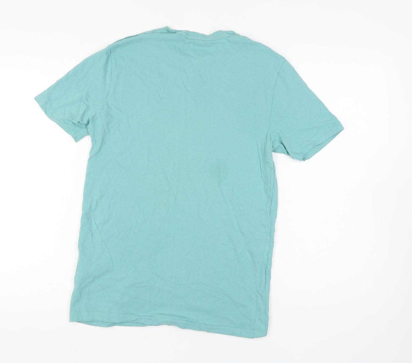 AllSaints Men's Small Green Crew Neck Cotton T-Shirt