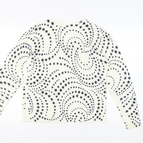 Marks and Spencer Women's Ivory Star Jumper Size 14